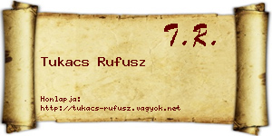 Tukacs Rufusz névjegykártya